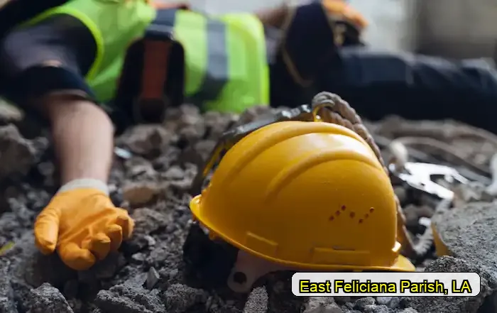 Work injury attorney graphic for East Feliciana Parish, Texas near Clinton
